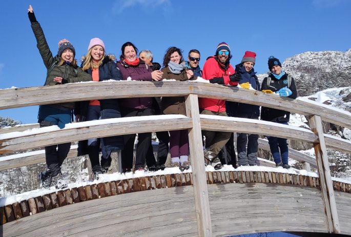 On-the-bridge-guided-hike-the-pulpit-rock