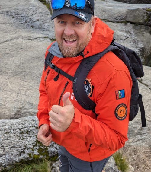Preikestolen, Kjerag & Trolltunga Hiking Experience Gert - Owner and Firefighter - on the way to Kjerag with our Asian groups