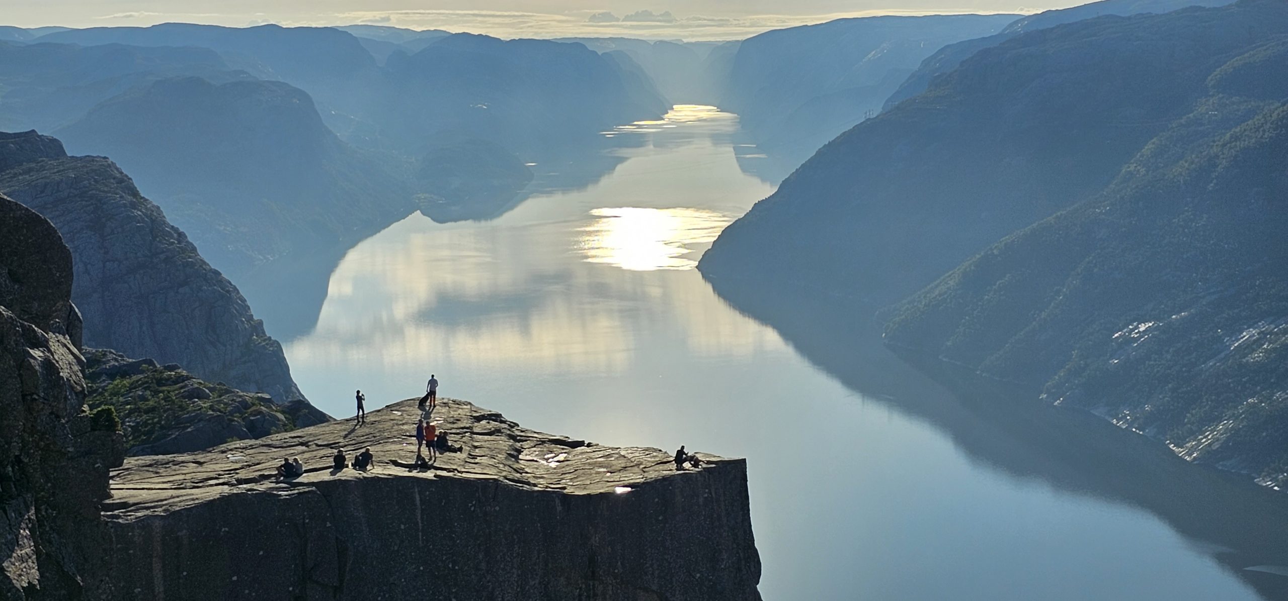 Early morning view from Pulpit Rock above Lysefjord near Stavanger, Norway